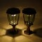 Pair Outdoor Solar Powered LED Pillar Post Light Rear Light Garden Lantern Decor
